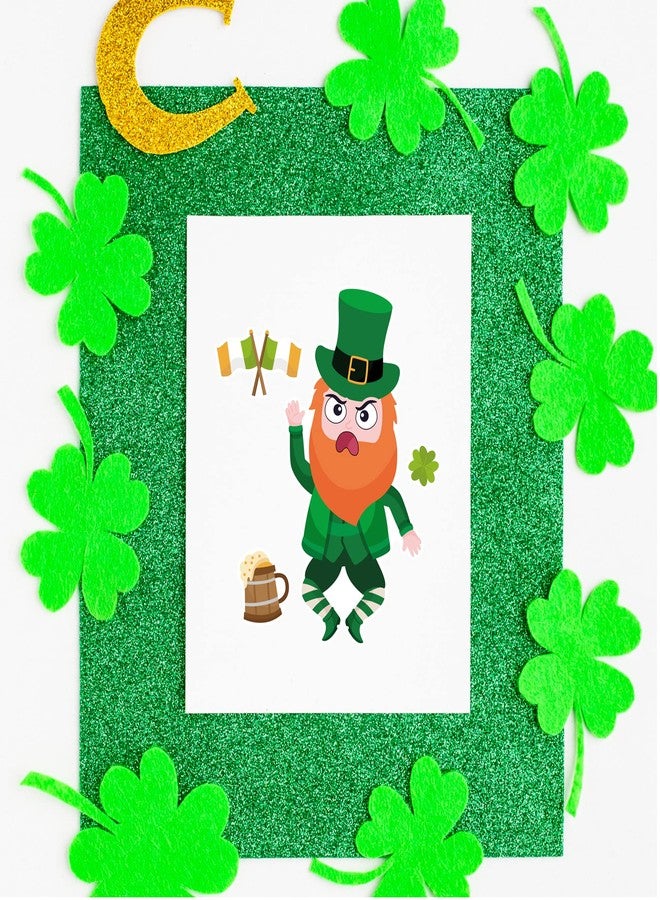 CAKOLINK 12 Sheets St Patricks Day Stickers for Kids, Make Your Own St. Patrick’s Day Leprechauns Face Stickers for Child, Craft DIY Stickers St. Patrick’s Day Party Favors - Image 5